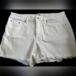 Vineyard Vines Women White Denim Cutoff Women’s Shorts Fringe Size 27